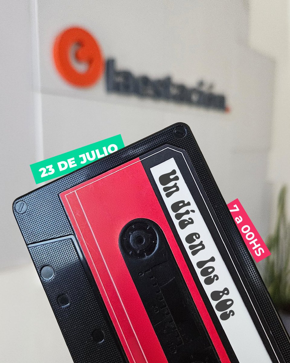 #UnDíaEnLosOchenta ¡Agendá!

Martes 23, de 7 a 00hs