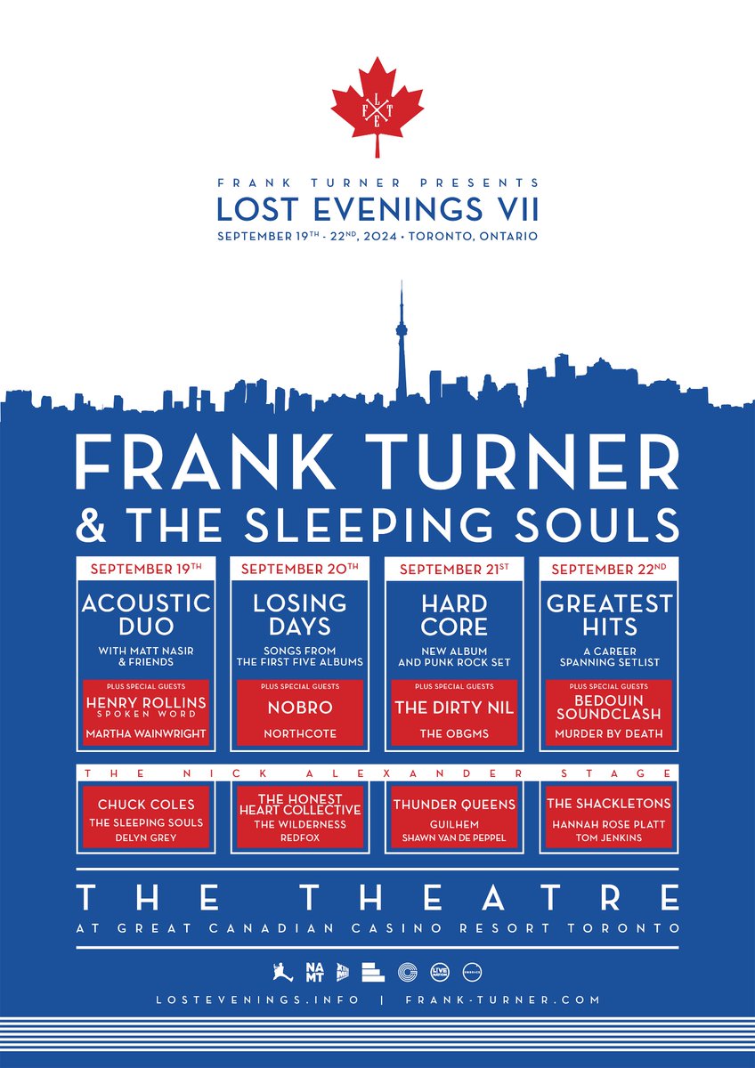 The acts for the <a href="/NickAlexanderMT/">The Nick Alexander Music Trust ⚡</a> stage at @losteveningsfest VII in Toronto have been announced! @chuckcolesmusic @honestheartco Thunder Queens @shackletonsband and loads more. Day tickets still available. See you there!

lostevenings.info