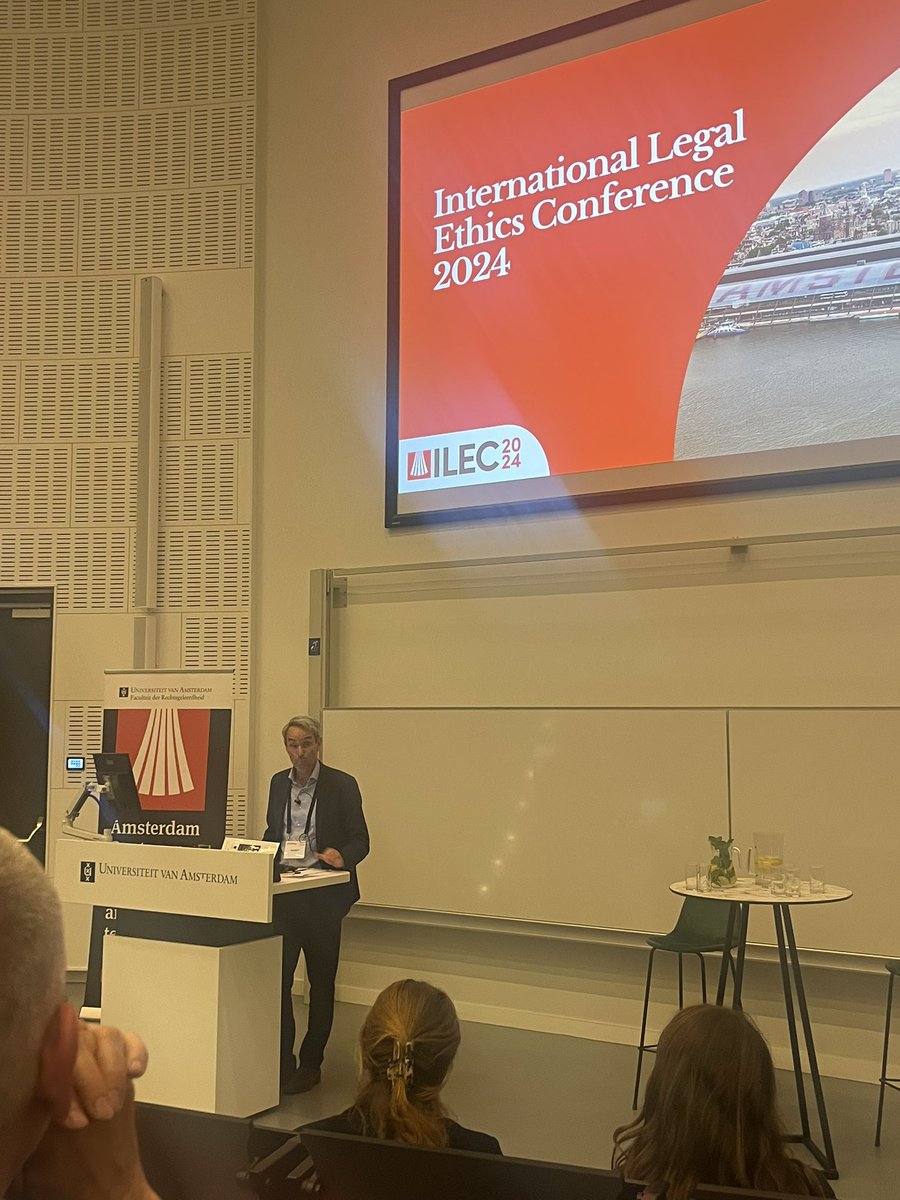 🚨Happening now🚨

<a href="/Mullersam/">Sam Muller</a> addresses the International Legal Ethics Conference, 2024. Justice systems are not resolving people’s legal problems. Surveys show across the world people are not finding solutions. Instability. Violence. How do we talk abt digitizing such system?