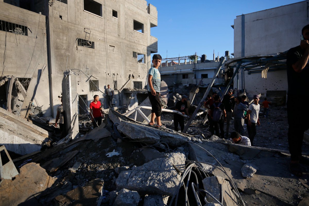 UNRWA's tweet photo. “No place is safe and no one is safe. It’s time for the guns to be put down, it’s time for a ceasefire, it’s time to release the hostages.”

@JulietteTouma commented the desperate situation in the #GazaStrip on @CBC. We need a #CeasefireNow to save lives.
https://t.co/yr5ukgRPa7 https://t.co/kJUyenfKKL
