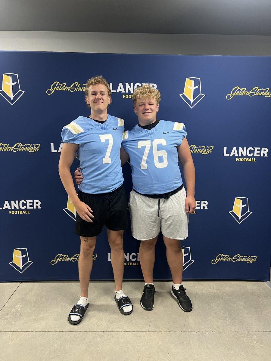 After a great call with <a href="/coachGemp/">Coach Gemp</a> I’m blessed and excited to announce that I have received my first college offer to play football at Mount Marty University! 
Go Lancers!!🟡🔵
<a href="/MMULancersFB/">Mount Marty Football</a> <a href="/PatsRevolution/">Lincoln Football</a> <a href="/NWahlScouting/">Nate Wahl</a>