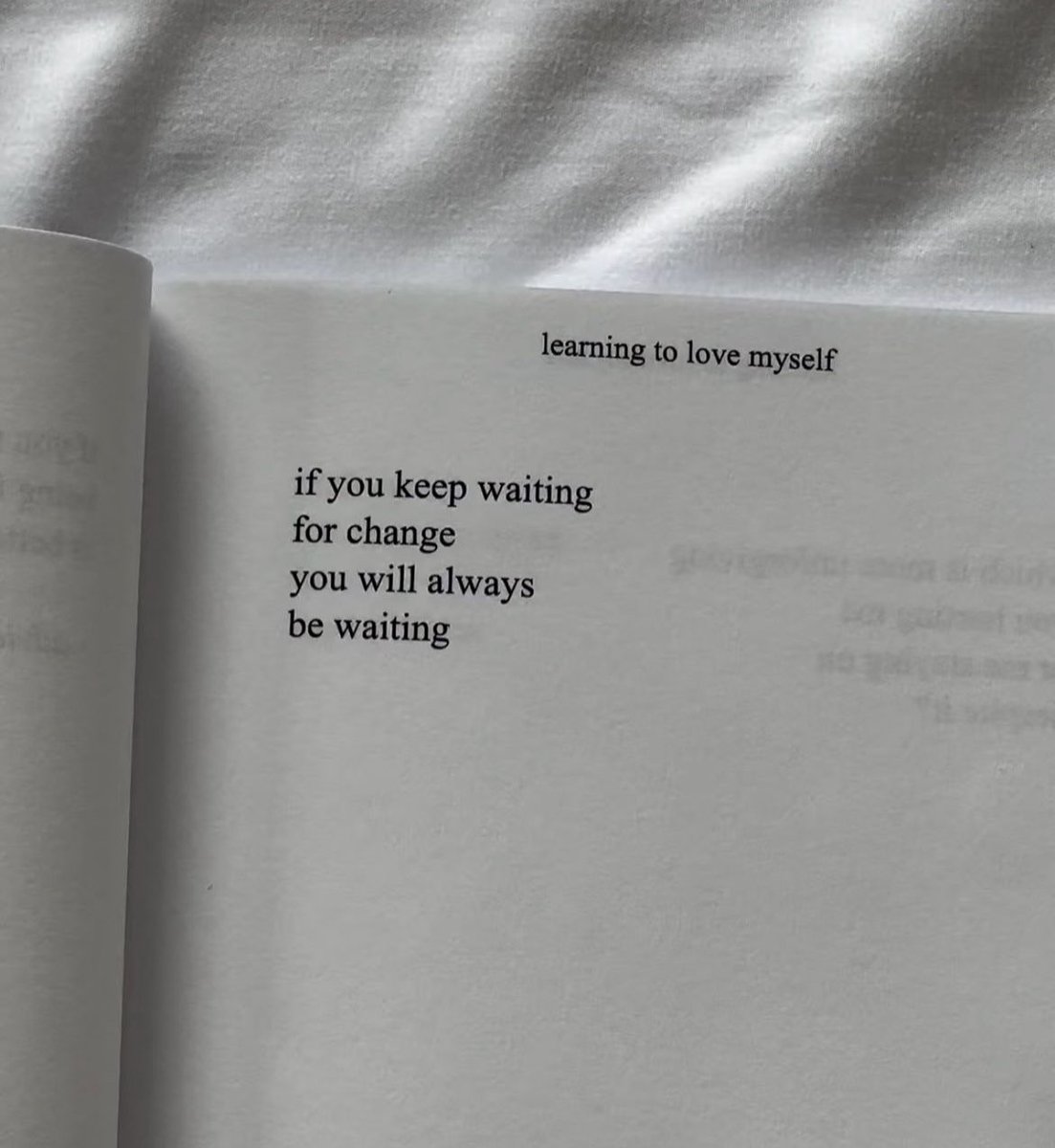 stop waiting for change