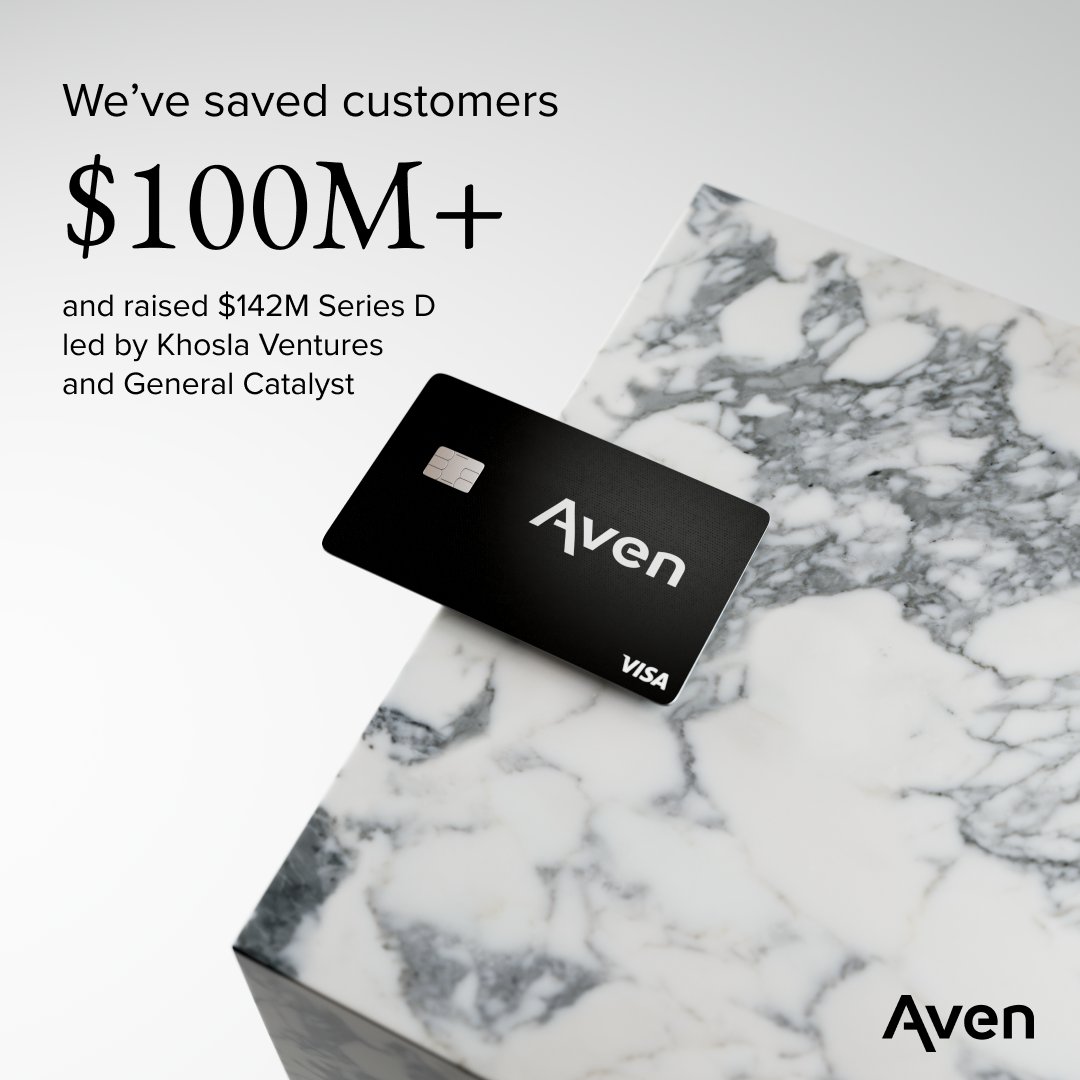 Hello world! We’re excited to share that we've saved $100M in interest for our customers since inception - and have recently raised our Series D round. aven.com/press/series-d/