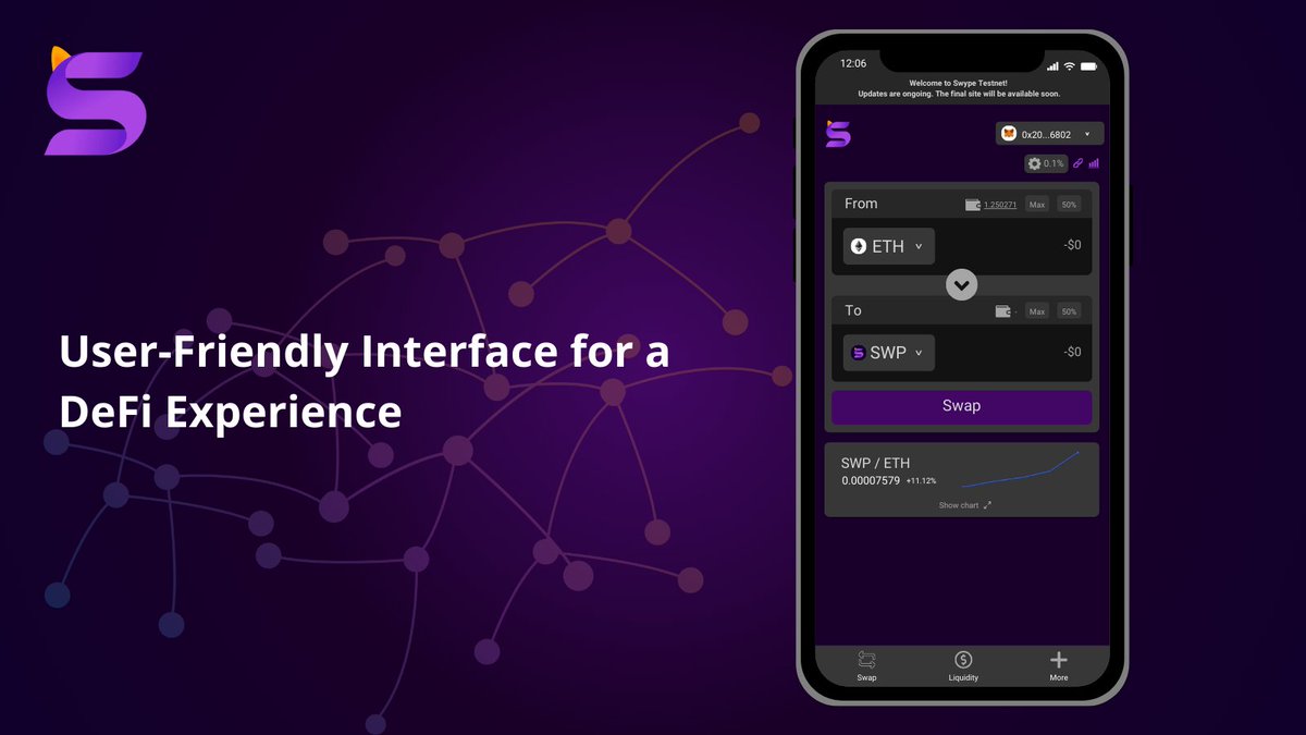 SwypeToken's tweet photo. User-friendly interface, top-notch security, and the best trading experience for crypto assets.

Testnet release at the end of Q3 (estimated). https://t.co/FUlV09LH0W
