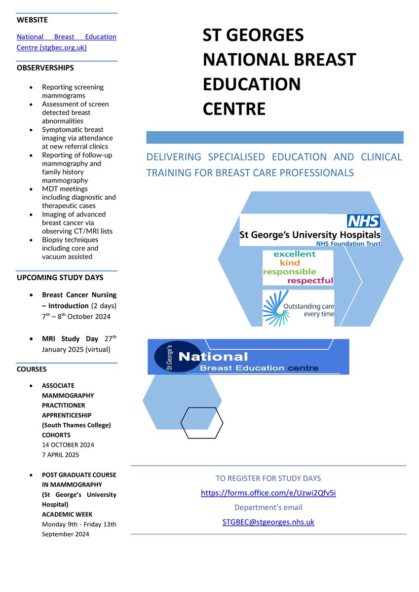 St George’s Breast Education Centre tweet media