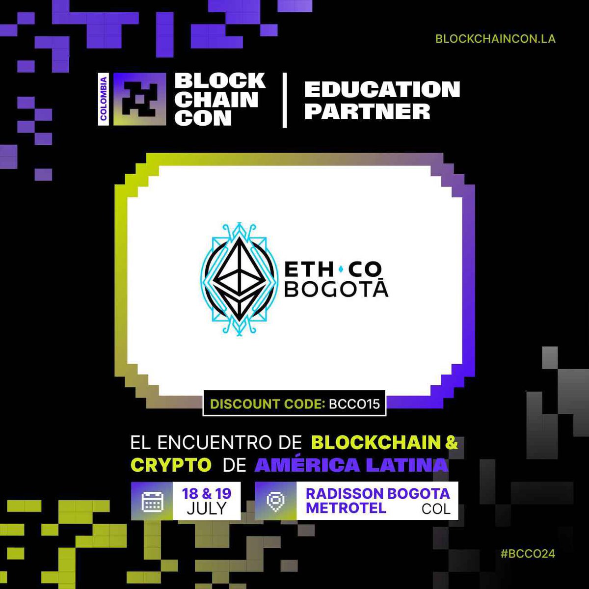 ethcobogota's tweet photo. 📢Queremos informar que nuestro #Workshop en la @blockchainconla tendrá lugar el día jueves a las 5:10PM
🚀Si quieres aprender a 𝐜𝐨𝐧𝐟𝐢𝐠𝐮𝐫𝐚𝐫 𝐮𝐧 𝐧𝐨𝐝𝐨 de @ethereum , @salviega y @juliocesarbog te enseñarán como.
¡No te puedes perder este espacio!
#blockchaincon https://t.co/3yGFtGS3FS