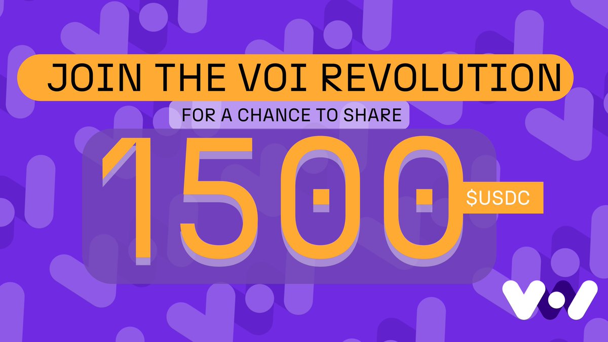 Voi Network (@voi_net) on Twitter photo Are you ready to win BIG? 🚀
Voi Network has just launched our first official campaign on <a href="/taskonxyz/">TaskOn | Ultimate Web3 Community Growth Platform</a>, giving you the chance to win a share of $1,500 USDC! 💰
Follow the link below and complete the tasks to enter.
Let the games begin! 💥⤵️
rewards.taskon.xyz/campaign/detai… Are you ready to win BIG? 🚀
Voi Network has just launched our first official campaign on <a href="/taskonxyz/">TaskOn | Ultimate Web3 Community Growth Platform</a>, giving you the chance to win a share of $1,500 USDC! 💰
Follow the link below and complete the tasks to enter.
Let the games begin! 💥⤵️
rewards.taskon.xyz/campaign/detai…