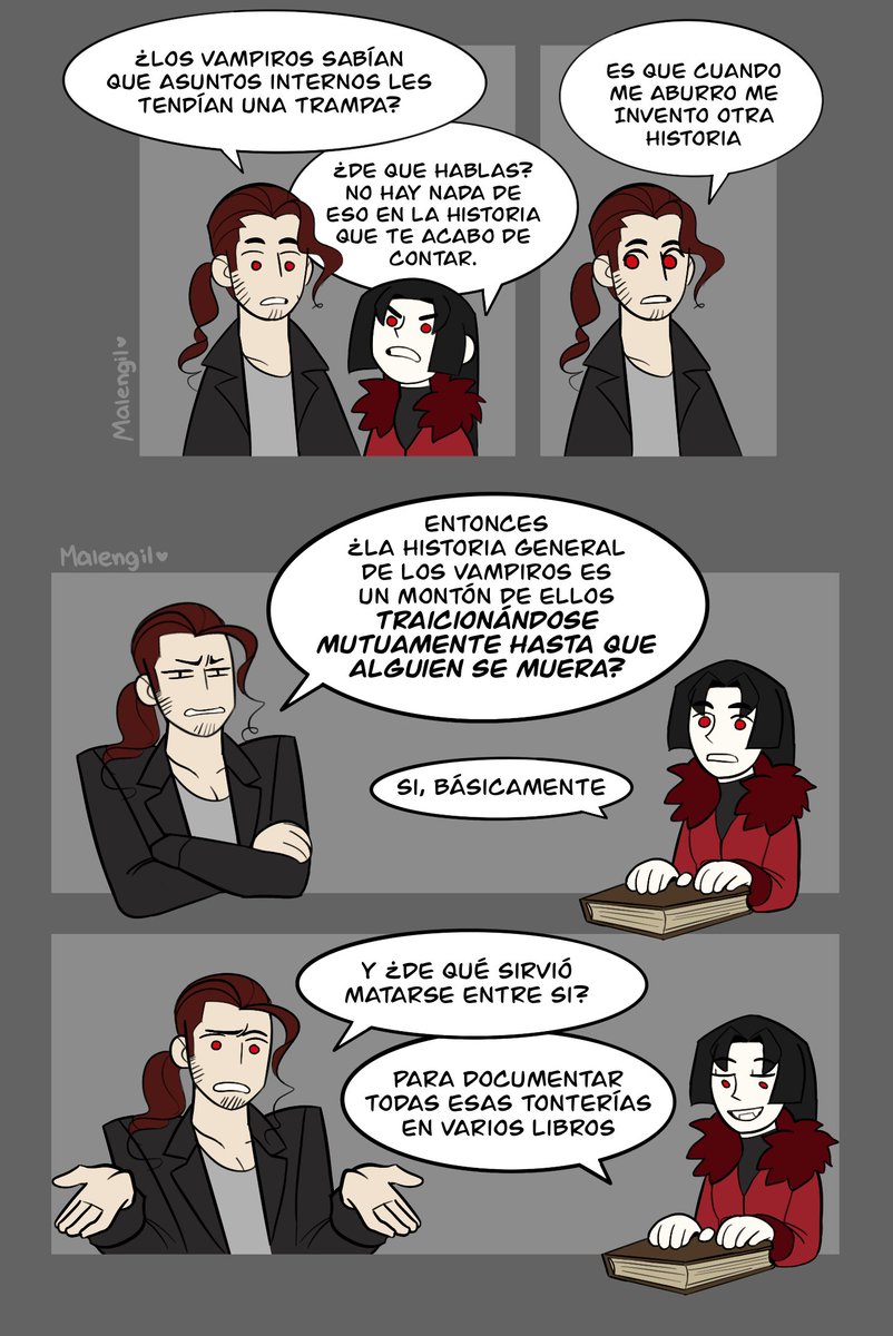 vampire the masquerade lore 🦇 
 more like What we do in the shadows✌️
la partida donde estuve fue mas tonteo pero estuvo divertida ;3 

My Oc- Vincent 
Aurelia- Matthew 