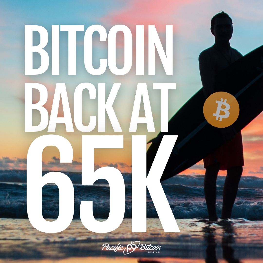 Waking up to #Bitcoin back at 65K 😎