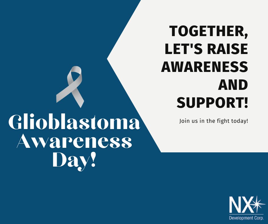 nxdevcorp's tweet image. Join Us on Glioblastoma Awareness Day!

Today, we shine a light on Glioblastoma. This disease accounts for almost half of all cancerous brain tumors in adults. As one of the most common, complex, and treatment-resistant types of brain cancer, it&apos;s crucial to increase general…