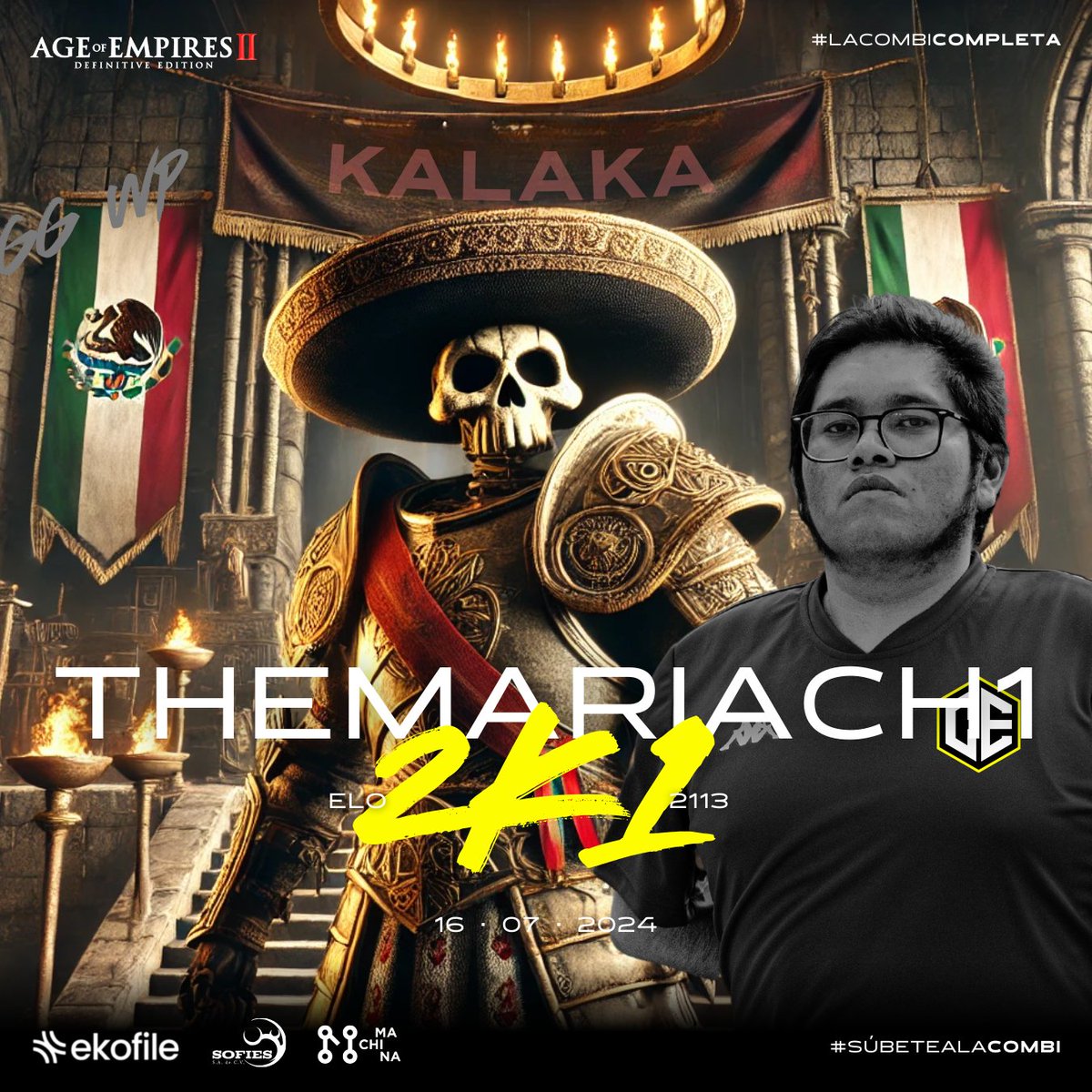 uxmalesports's tweet photo. HABEMUS 2K1!!!! 💪 Y así el PODEROSO Combi | themariach1 🔥 regresa al ruedo ⚔️ demostrando el aguante y disciplina Combi. #2K1 Grande KALAKA!!! #SúbeteALaCombi #Esports #AoE2 🚐🚐🚐 VAMOOO POR MÁS!!! Desde Kaiosama!!! #BOOOMMM https://t.co/bJ2lTCu0x5