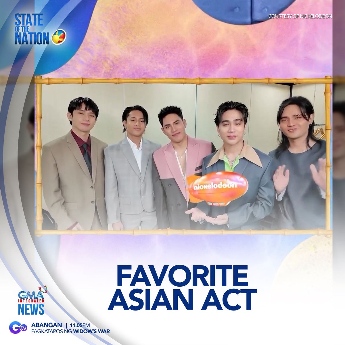 stateofdnation's tweet photo. SB19, Favorite Asian Act sa Nickelodeon Kids’ Choice Awards 2024

Abangan sa State of the Nation, 11:05 ng gabi, pagkatapos ng Widows' War. https://t.co/zsuxbJZ07z