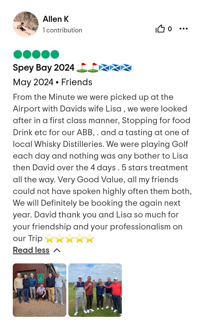 MorayTours's tweet photo. Well reading our recent reviews on @googlemaps &amp; @Tripadvisor make me smile 🙂
9 years ago people said to me this business would not work and where would the people come from.
As a wise woman once said "Shake it off !" Heres to the next 10 years 🥃 #Google #Tripadvisor #Reviews https://t.co/wmwB9UfBGZ