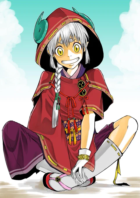 #ドイヒーひとコマ この頃はまだ袖をよくわかってない 全体的に髪が硬そう あと線がツルッ…ツル