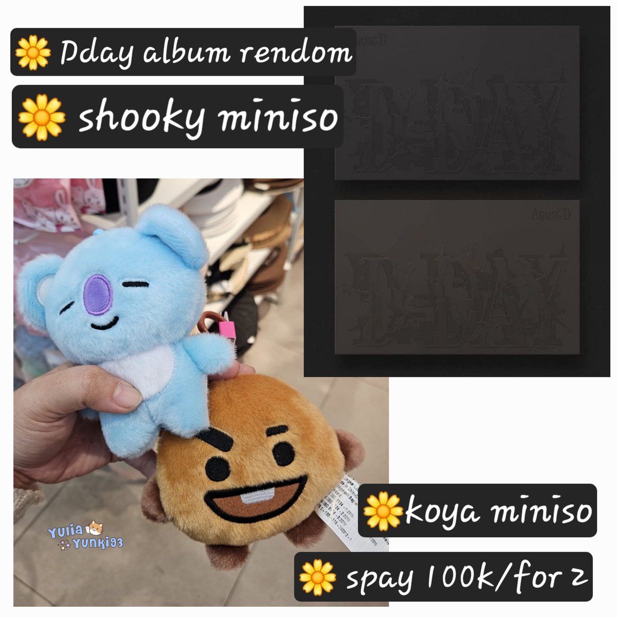 yuliayunki93's tweet photo. BIRTHDAY 🎁✨GIVEAWAY

*Prize*
🌸~ 1 album D-day ver random  (min scrobble 10k) 
🌸~ 1 shooky miniso (min scrobble 3k) 
🌸~1 koya  miniso (min scrobble 3k) 
🌸~ spay 100k /for 2 winner (min scrobble 1k) https://t.co/u6jPrUHxDK