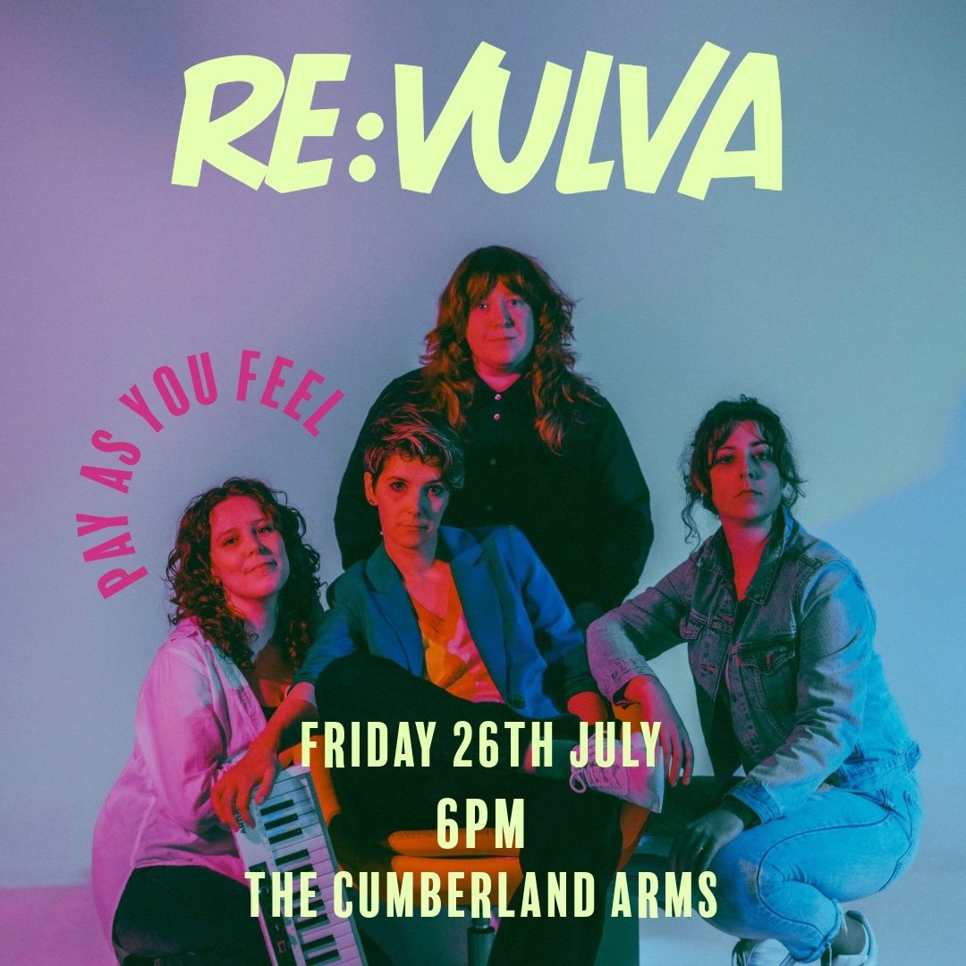 RE:VULVA (@revulva_band) on Twitter photo NEWCASTLE! We're bringing you a free gig 🥳
Come on down for a post-work pint and a boogie on the terrace 🌈
<a href="/thecumby/">The Cumberland Arms</a> NEWCASTLE! We're bringing you a free gig 🥳
Come on down for a post-work pint and a boogie on the terrace 🌈
<a href="/thecumby/">The Cumberland Arms</a>