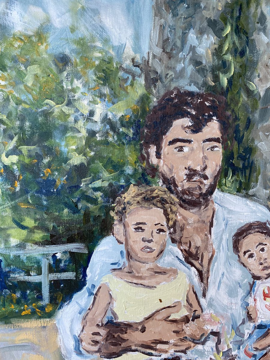 eu_tucho's tweet photo. O cadro que me fixo descubrir de novo a miña vocación, coma se fose a miña primeira pintura, quedou nesa casiña vermella que pintei á beira das vías do tren https://t.co/yKKIv4scdM