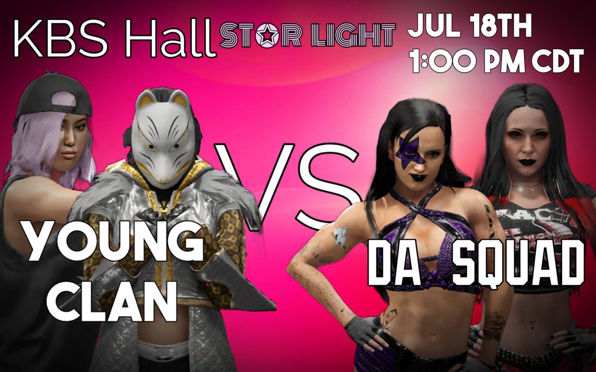 Kicking things off is tag team action as Young Clan squares off against Da Squad. Will Da Squad, and more importantly Piper, pull out another win or will the mother-daughter duo prove to be too strong?