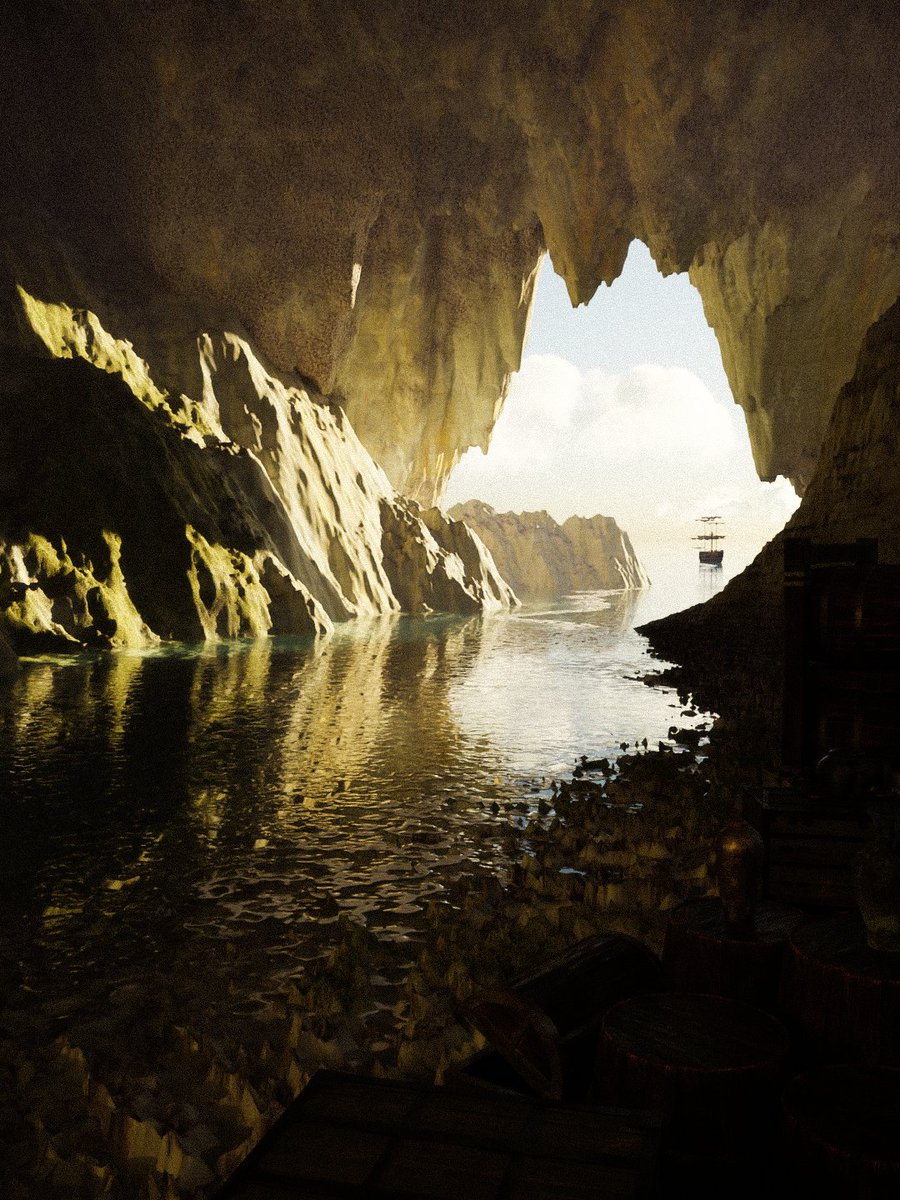 true_vfx's tweet photo. Dive into the depths where legends are made 🏴☠️💎
Popgun takes us on a journey through a hidden cave, rendered with the depth and drama of our True-addons. A secret pirate's cove where adventure awaits at every shadow!
#TrueVFX #Trueterrain #render #b3d #blender #digitalart https://t.co/6aNXzBcyvB