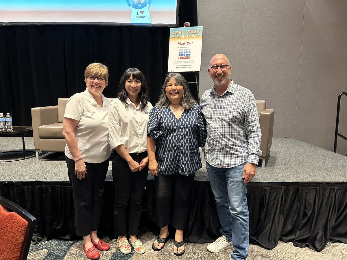 Our deepest thanks to Scott Becker CEO &amp; Guisou Zarbalian/ <a href="/APHL/">APHL</a> Association of Public Health Laboratories and their partners <a href="/QIAGEN/">QIAGEN</a> for their generous donation of 648 backpacks filled with school supplies for the children we serve!