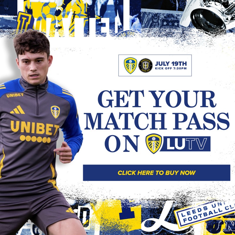 LUFC's tweet photo. 📺 Our first pre-season friendly kicks off on Friday, as we take on Harrogate Town! Watch the game live on LUTV from 7:30pm!
