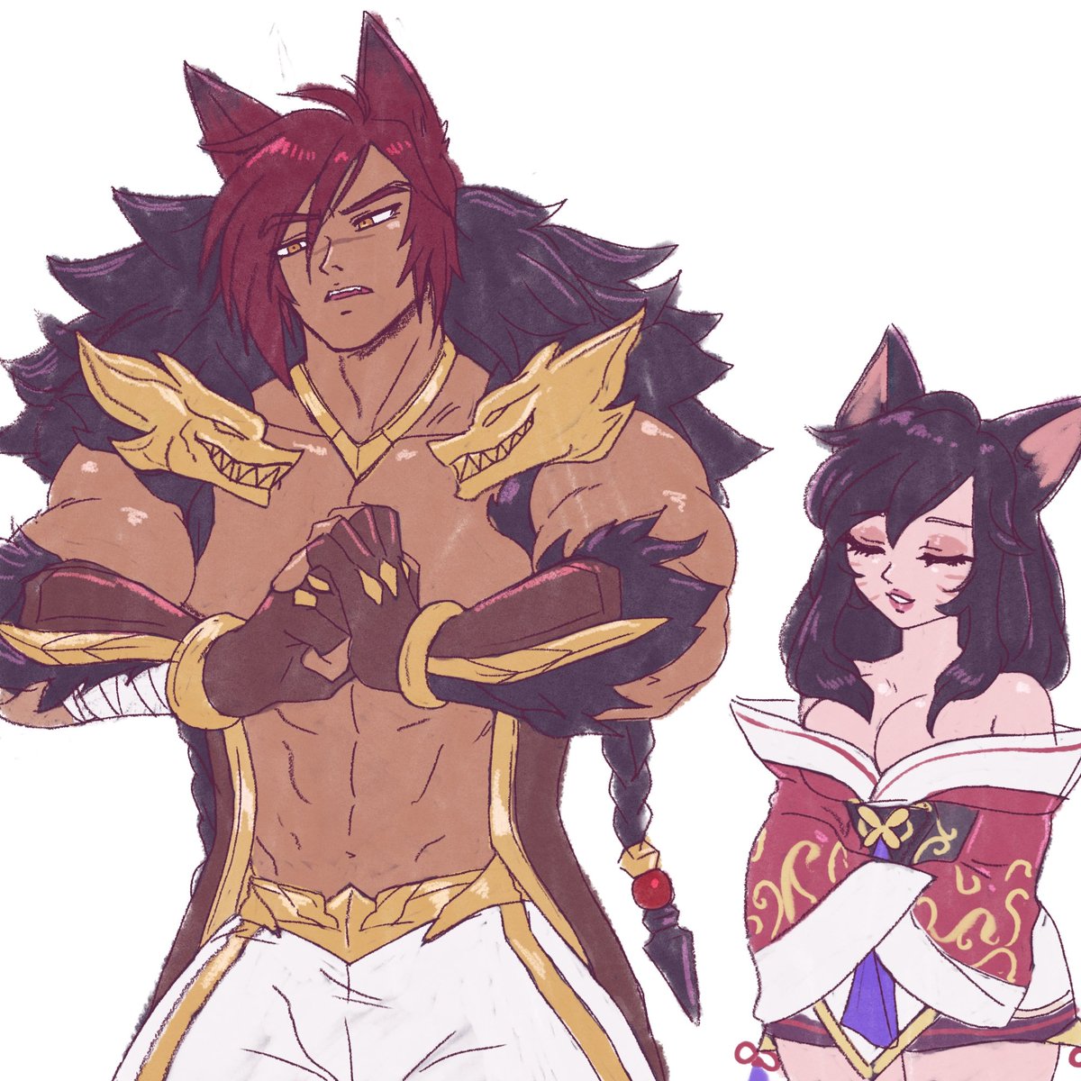 nihilistttx's tweet photo. Es una guagüita uwu🫰🏻🩷✨ #LeagueofLegends #ArtofLegends #SettxAhri #Ahri #Sett #couple #Digitalart #love https://t.co/JQdrivciwB