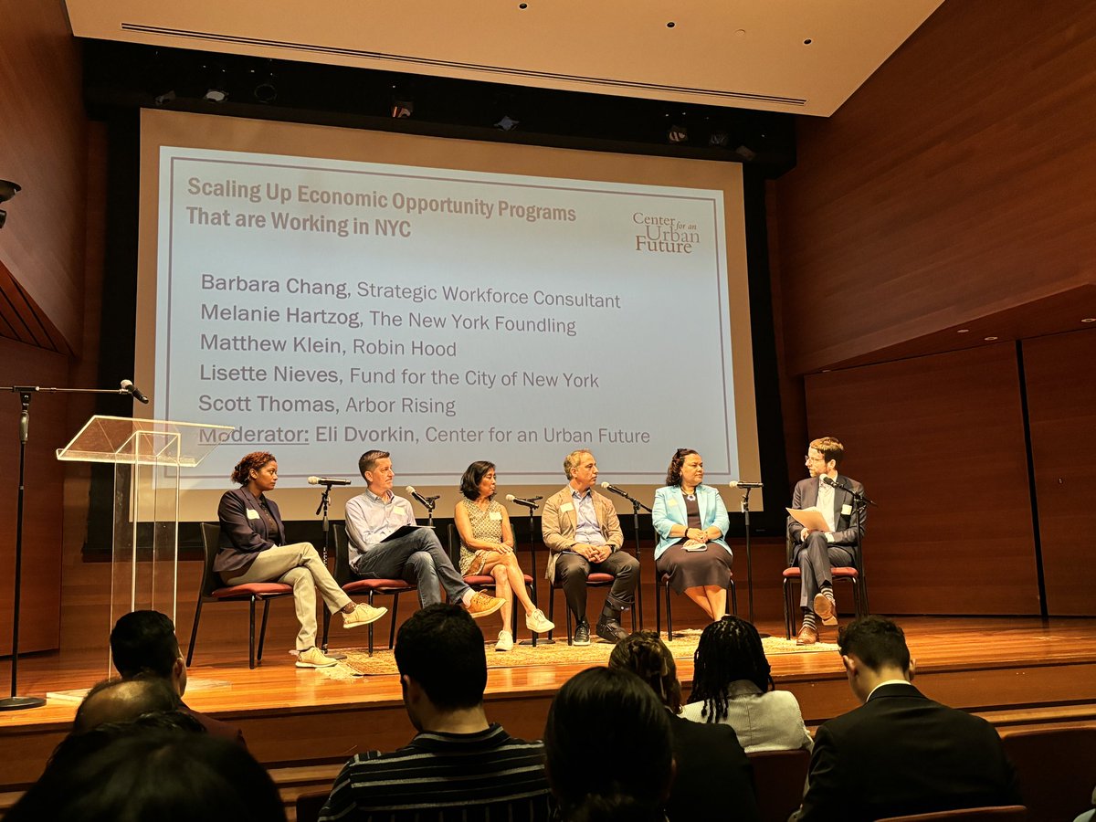 Chris Caruso (@ccaruso1) on Twitter photo Great economic mobility summit organized by <a href="/nycfuture/">Center for an Urban Future</a> today. One takeaway from <a href="/RobinHoodNYC/">Robin Hood</a>'s <a href="/mattklein_/">Matthew Klein</a> on what it takes for government to scale good ideas:
1. Outcomes
2. Strong management
3. Political will Great economic mobility summit organized by <a href="/nycfuture/">Center for an Urban Future</a> today. One takeaway from <a href="/RobinHoodNYC/">Robin Hood</a>'s <a href="/mattklein_/">Matthew Klein</a> on what it takes for government to scale good ideas:
1. Outcomes
2. Strong management
3. Political will