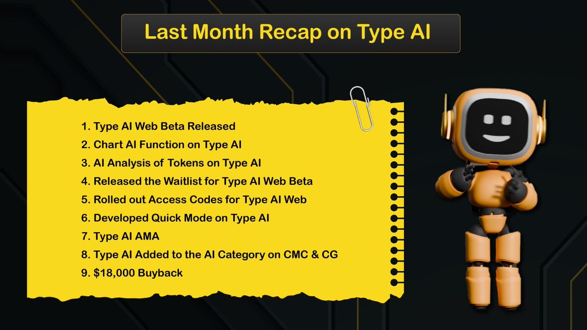 TypeAI2's tweet image. June Recap: Type AI's Milestones

1. Type AI Web Beta Released
web.typeai.live

2. Chart AI Function on Type AI
You can now map and analyze charts using Type AI.

3. AI Analysis of Tokens on Type AI
Our cutting-edge AI algorithms will dive deep into the price data and