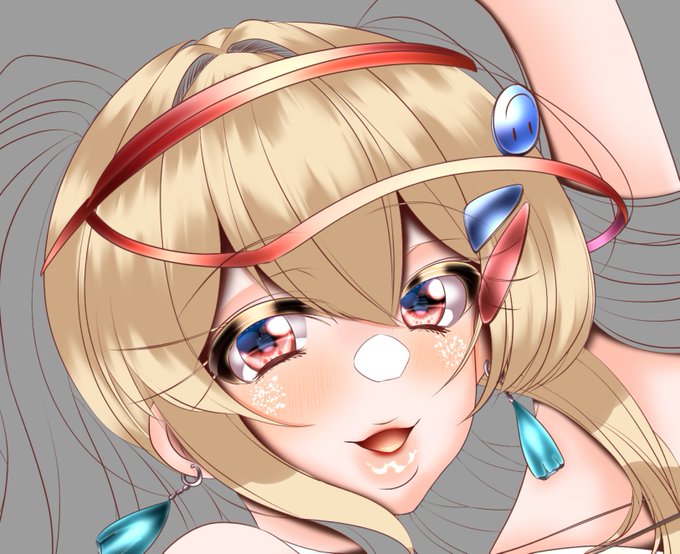 今日は仕事で疲れすぎて顔仕上げと髪の一部だけすすめました
寝ますーおやすみなさい 