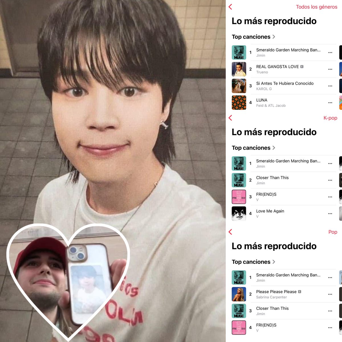 PJM_Paraguay's tweet photo. ๐ APPLE MUSIC ~ Jul 17, 2024 (รบltima act.)
Real Time Charts ๐ต๐พ
ALL GENRES
#SGMB #1
POP
#SGMB #1
K-POP
#SGMB #1
#์ง๋ฏผ #Jimin #Jimin_MUSE #PJM2IsComing #ParkJimin https://t.co/pcIxkZYfxn