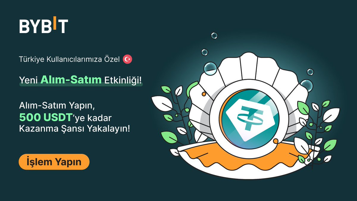🎉 Bybit Türkiye Topluluğuna Özel  YENİ Alım-Satım Etkinliği! 🇹🇷 

📊 Spot ve Vadeli İşlem Piyasalarımızda Alım-Satım Yapın, 
🤑 500 $USDT'ye Kadar Kazanma Şansı Yakalayın!

✅ Detaylar &amp; Katılım 👉 bybit.com/tr-TR/promo/ca…