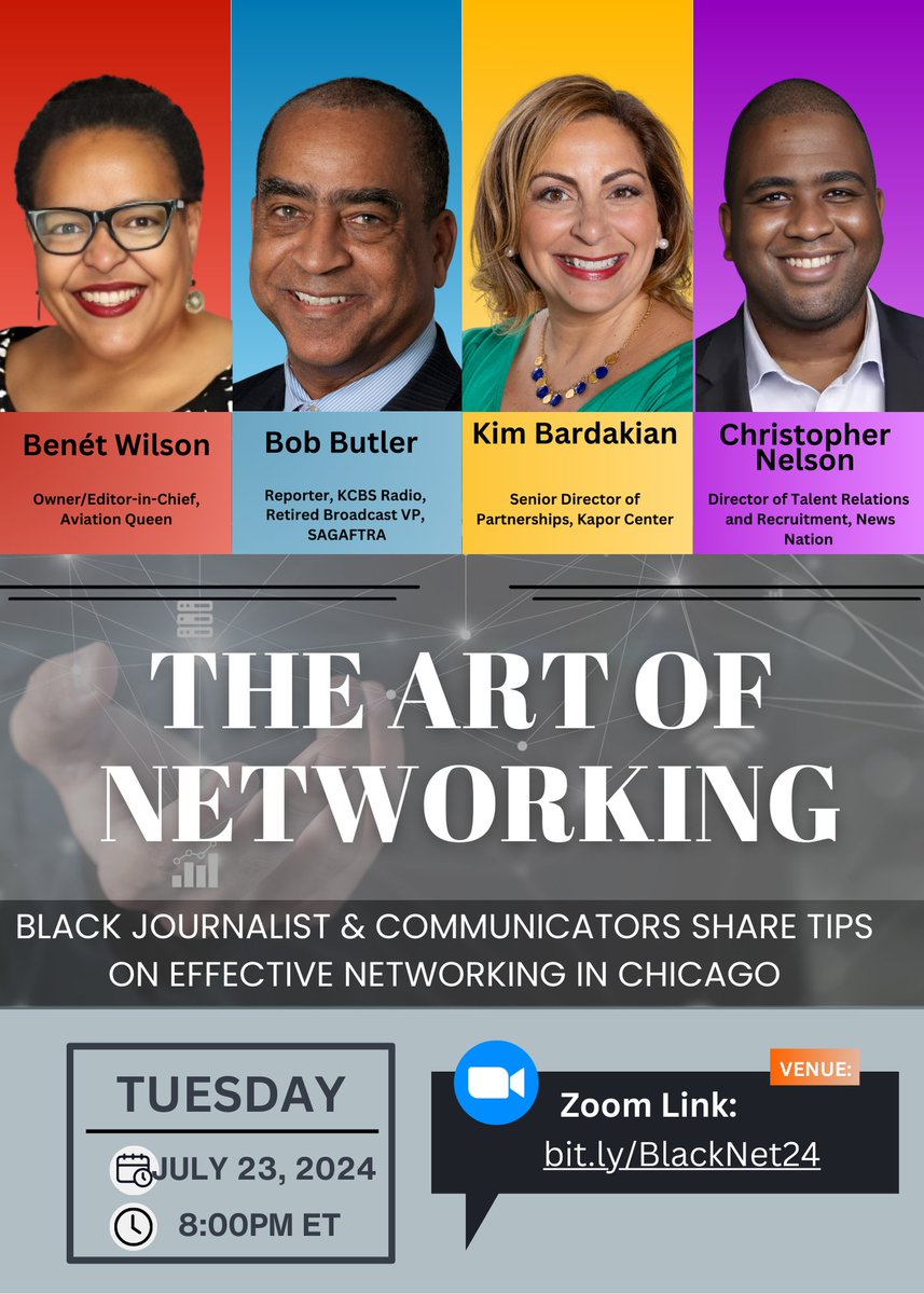 Aunt Benét is WORKING!! 💻 (@avqueenbenet) on Twitter photo It's #journalism convention season & time for #networking opportunities. Join me, <a href="/bobbutler7/">Bob Butler</a>, <a href="/fab5era/">fab5era</a> & <a href="/cnelsonnews/">cnelsonnews</a> on 7/23 for "The Art of Networking" webinar. Learn how to build & grow your #network for career success. Register today! #nabj #aaja #ija #nahj #saja #ona #nlgja It's #journalism convention season & time for #networking opportunities. Join me, <a href="/bobbutler7/">Bob Butler</a>, <a href="/fab5era/">fab5era</a> & <a href="/cnelsonnews/">cnelsonnews</a> on 7/23 for "The Art of Networking" webinar. Learn how to build & grow your #network for career success. Register today! #nabj #aaja #ija #nahj #saja #ona #nlgja