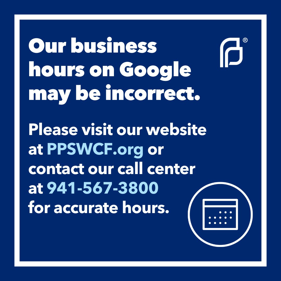 ⚠ Our business hours on Google may be incorrect ⚠

Please visit our website at PPSWCF.org or contact our call center at 941-567-3800 for accurate hours.