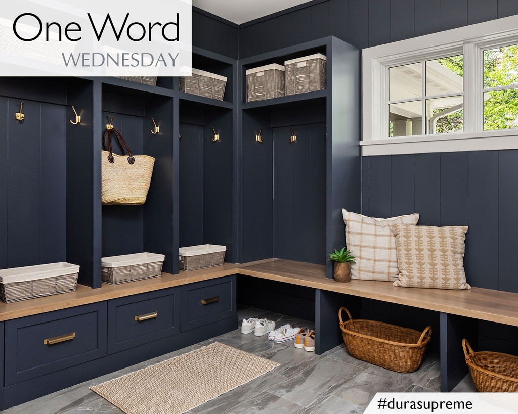durasupreme's tweet image. One Word Wednesday: Take a look at this #Mudroom design! What one word would you use to describe it?

#DuraSupreme #Cabinetry design by Boyer Building Corporation, Minnetonka, MN. Photo by Landmark Photography.