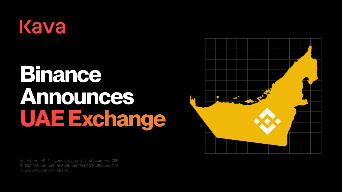 KAVA_CHAIN's tweet photo. 3 weeks ago @binance secured a VASP license for a locally regulated exchange Binance Dubai starting this Dec ๐
The move will allow the UAE's 9.5million population access to over 300 digital assets and to Kava ๐
Probably nothing...๐ https://t.co/spJKwiseP5