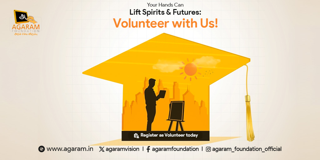 agaramvision's tweet photo. Ready to make an impact? Join us and Agaram Foundation in changing lives! Your dedication as a volunteer can brighten futures.

Register Here:
https://t.co/hGaeuP97P4

#agaramcares #volunteerforeducation #liftupstudents #VolunteerForChange #educationforall  #agaramfoundation https://t.co/LgVwyTonAA