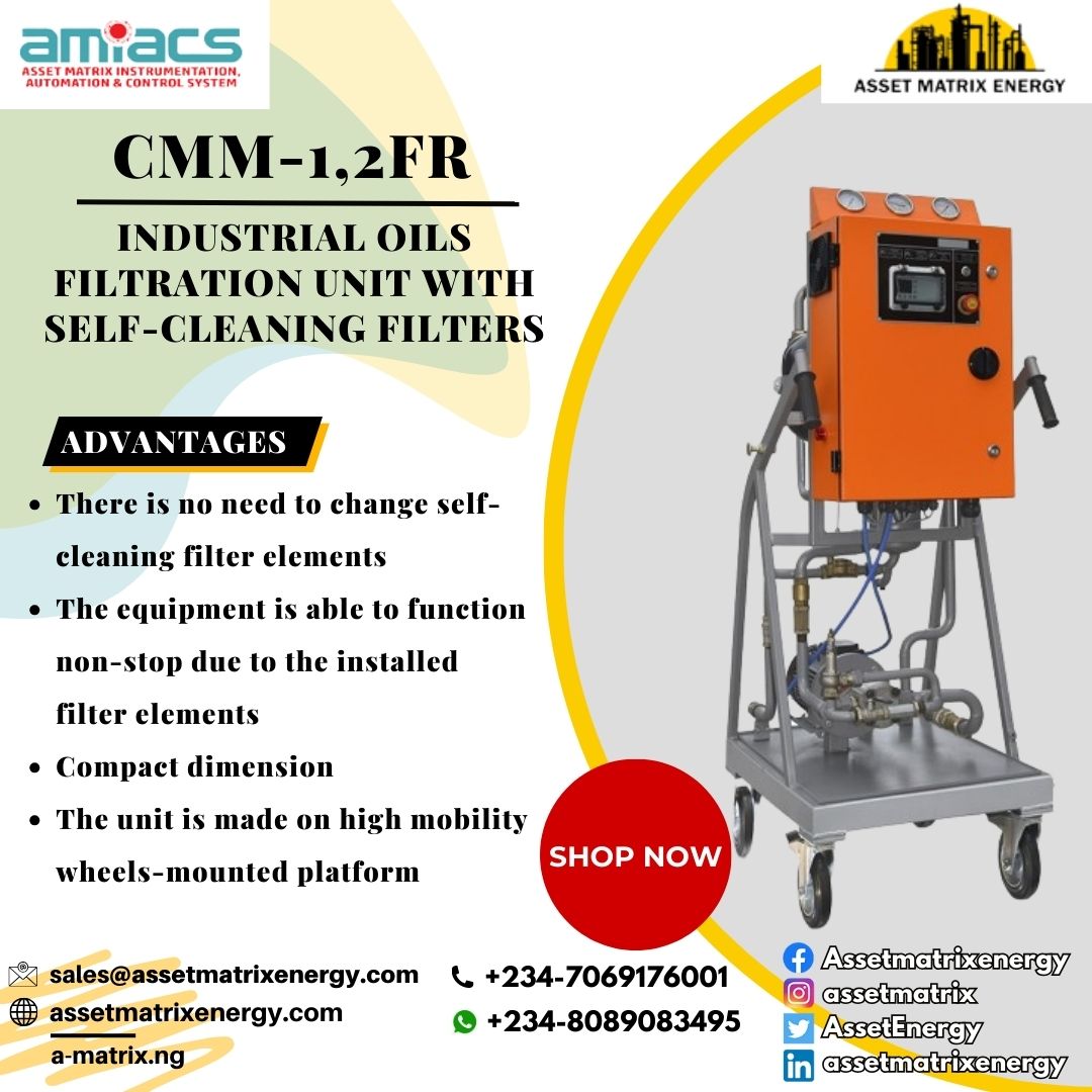 AssetEnergy's tweet image. The CMM-1,2Fr unit is designed to clean oil-based liquids (oils, cutting fluids, working fluids for hydraulic systems of machines and equipment) from mechanical impurities. 

For more inquires!
sales@assetmatrixenergy.com
#assetmatrixenergy #globecore