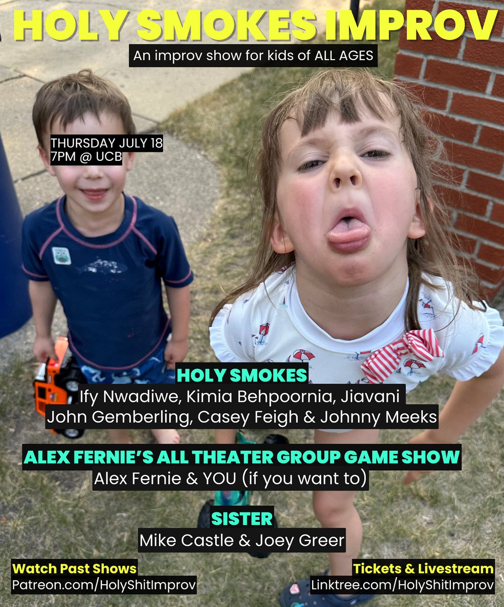 Show tomorrow night is good! Come now!
ucbcomedy.com/show/holy-smok…