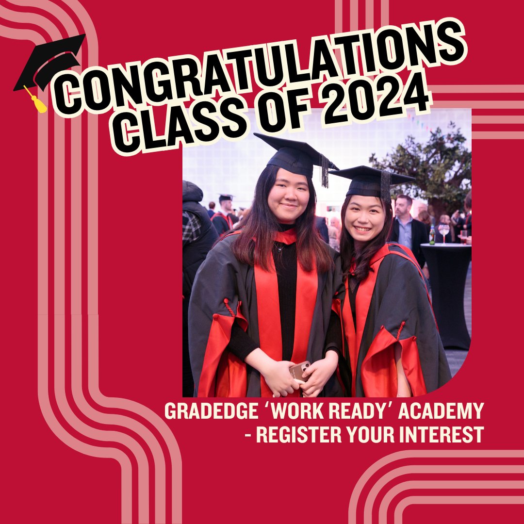 🎓 Congratulations!

👉 bit.ly/GradEdgeRegist… 

GradEdge ‘Work Ready’ Academy
A 4-week programme to equip yourself with the skills and knowledge to transition smoothly into the workforce.

#USWGrad #USWCareers