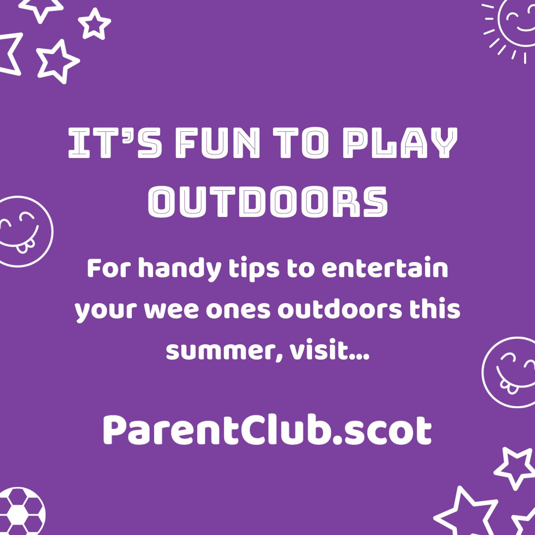 Outdoor play gets kids active &amp; lets their imaginations run wild 🌈 It helps them to stay healthy, to develop, both mentally &amp; emotionally and most importantly... it's fun! 🌻🪁😻

Download our printable play outdoors activity cards for lots of ideas ➡parentclub.scot/articles/play-…