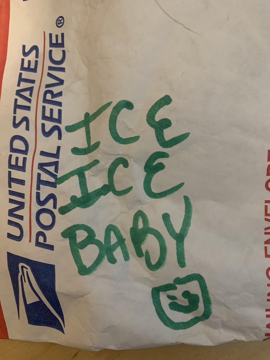 Hress seljandi á eBay! Skrifaði svo "Enjoy Greetings Iceland ♥️" á bakhliðina. Meistaralegt.