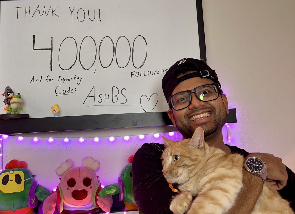 AshClashYT's tweet photo. Hit 400,000 followers on Instagram today! 🥳

We’re one of the biggest Brawl Stars community, so go follow if you haven’t yet 👉 @ Ashbrawl 

Also doing a merch giveaway! Draco figurine, t-shirt, and medallion! 

#BrawlStars #ashbs https://t.co/LRMOMn3pwJ