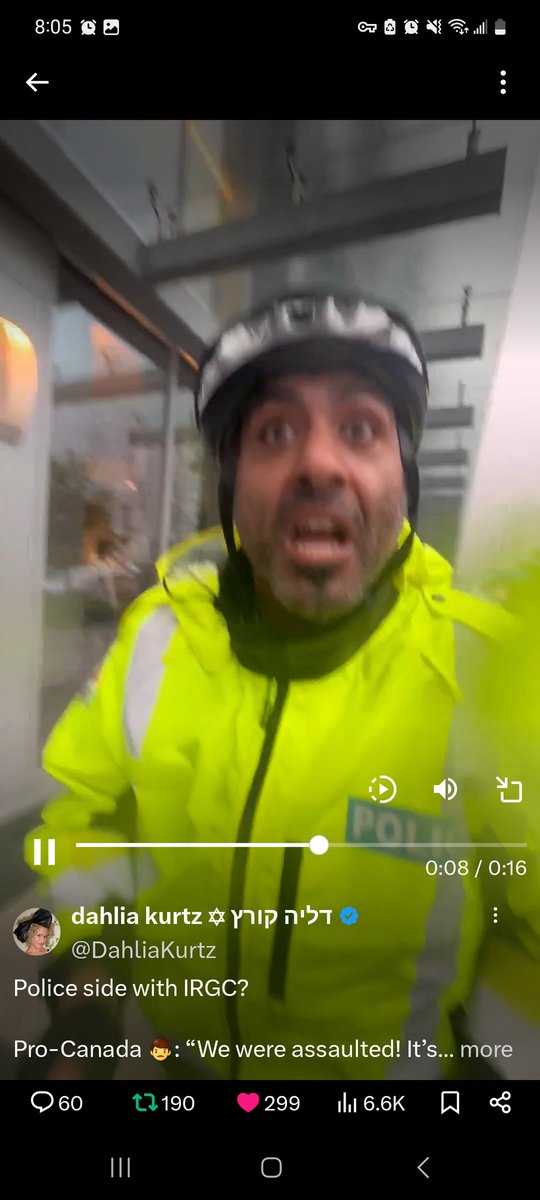 CensoredVoiceHQ's tweet image. So a Muslim police officer tells a Muslim advocating for human rights in Iran to leave.

All the while the IRGC-backed protest is allowed to proceed.

Help me understand.