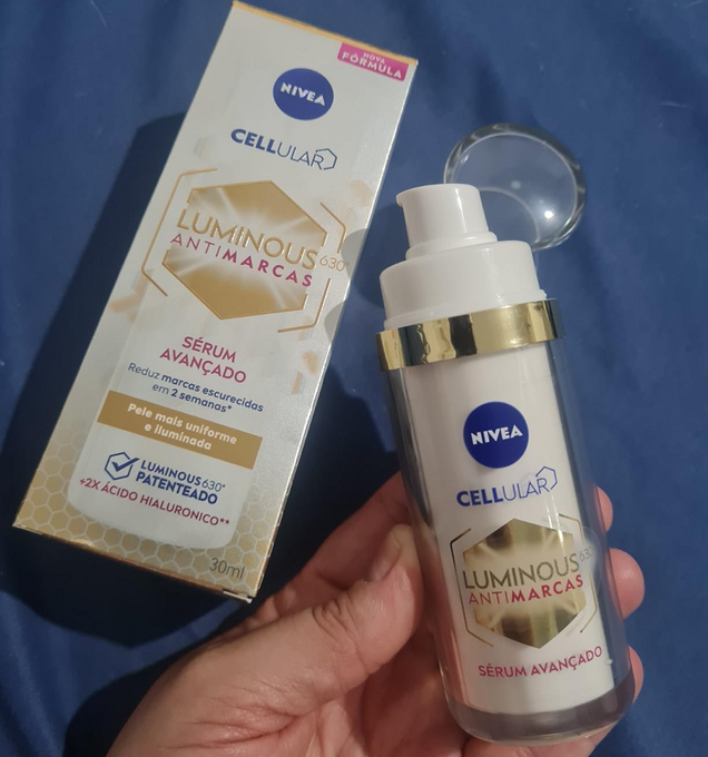 NIVEA Sérum Facial Cellular Luminous 630 30ml – com Ácido Hialurônico e Vitamina E, reduz marcas escurecidas