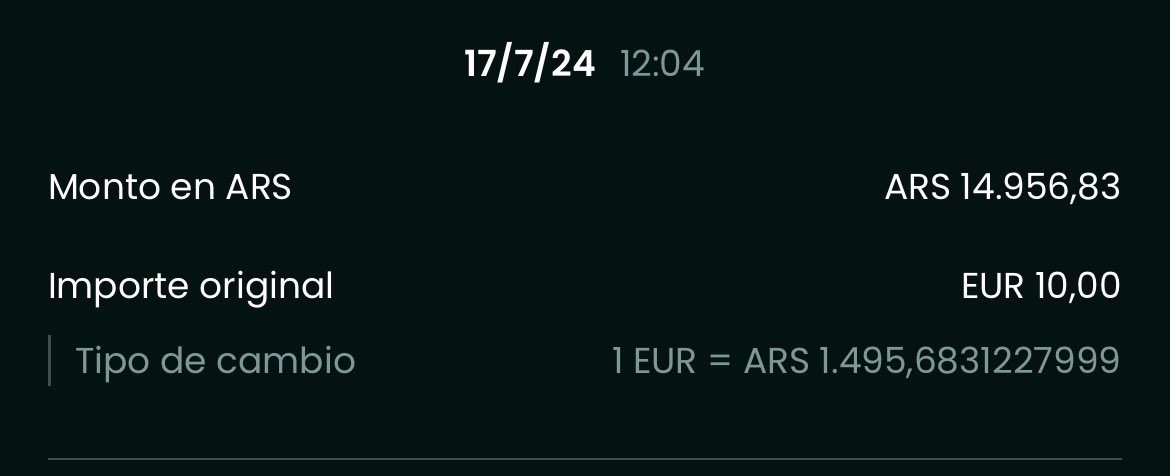Maximil95754043's tweet photo. @AstroPay_OK @chicodlasmillas @adrianratam  desde anoche no conviene usar la tarjeta visa global . Está tomando el cambio Blue ($1380) mientras que antes hacía más abajo del MEP ahora en 1300. Euro $1496,68/1,085=$1378. https://t.co/mZWp03zJf7