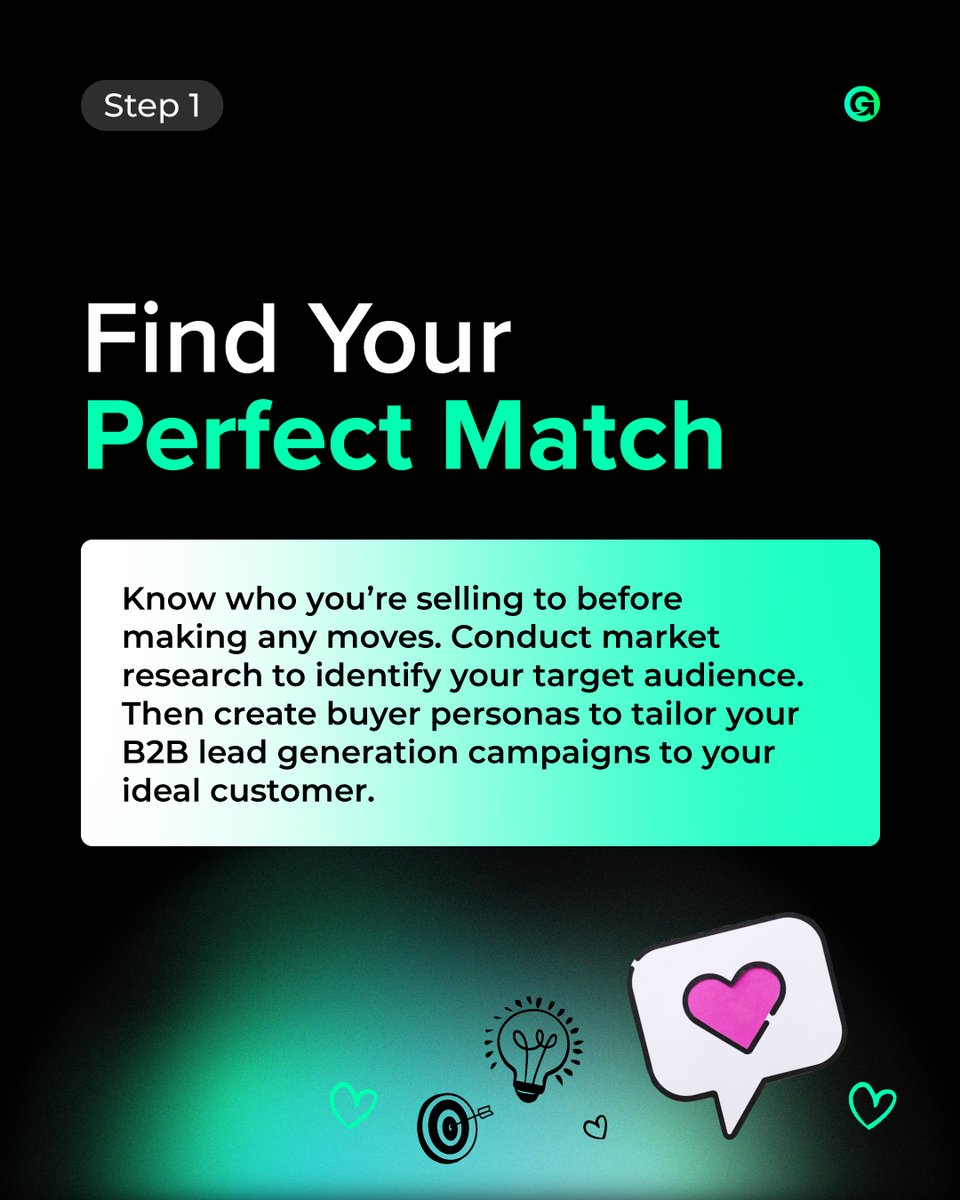 targetgdigital's tweet photo. Generate B2B leads in 5 simple steps. 

Share this post to spread the message! 

Don’t forget to follow us to get more marketing insights!

Check out our work: https://t.co/r5jAhWxuKs

#B2B #TargetG #LeadGeneration #Marketing https://t.co/oglDhYM4JR