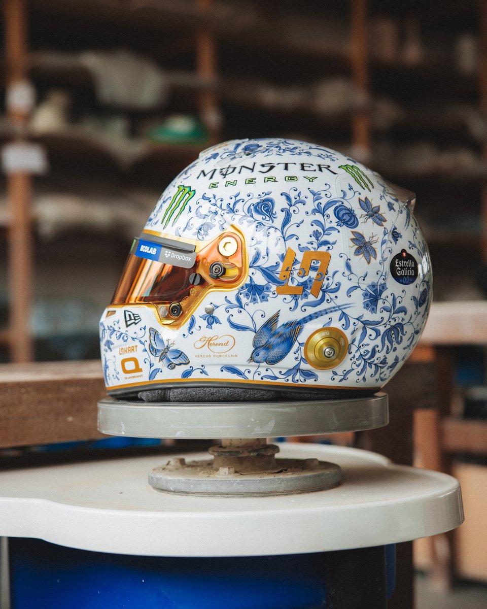 Hand painted. Gold detailing. That is one epic helmet 😮‍💨