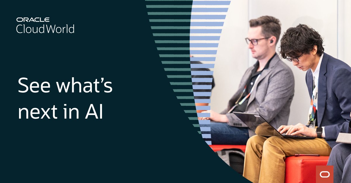 darrenhunt99's tweet photo. Explore @Oracle's complete suite of #AI services for data scientists, developers, business leaders, and end users. Join us at #CloudWorld: https://t.co/0bq4DWsALa https://t.co/8IDNKLxO5X