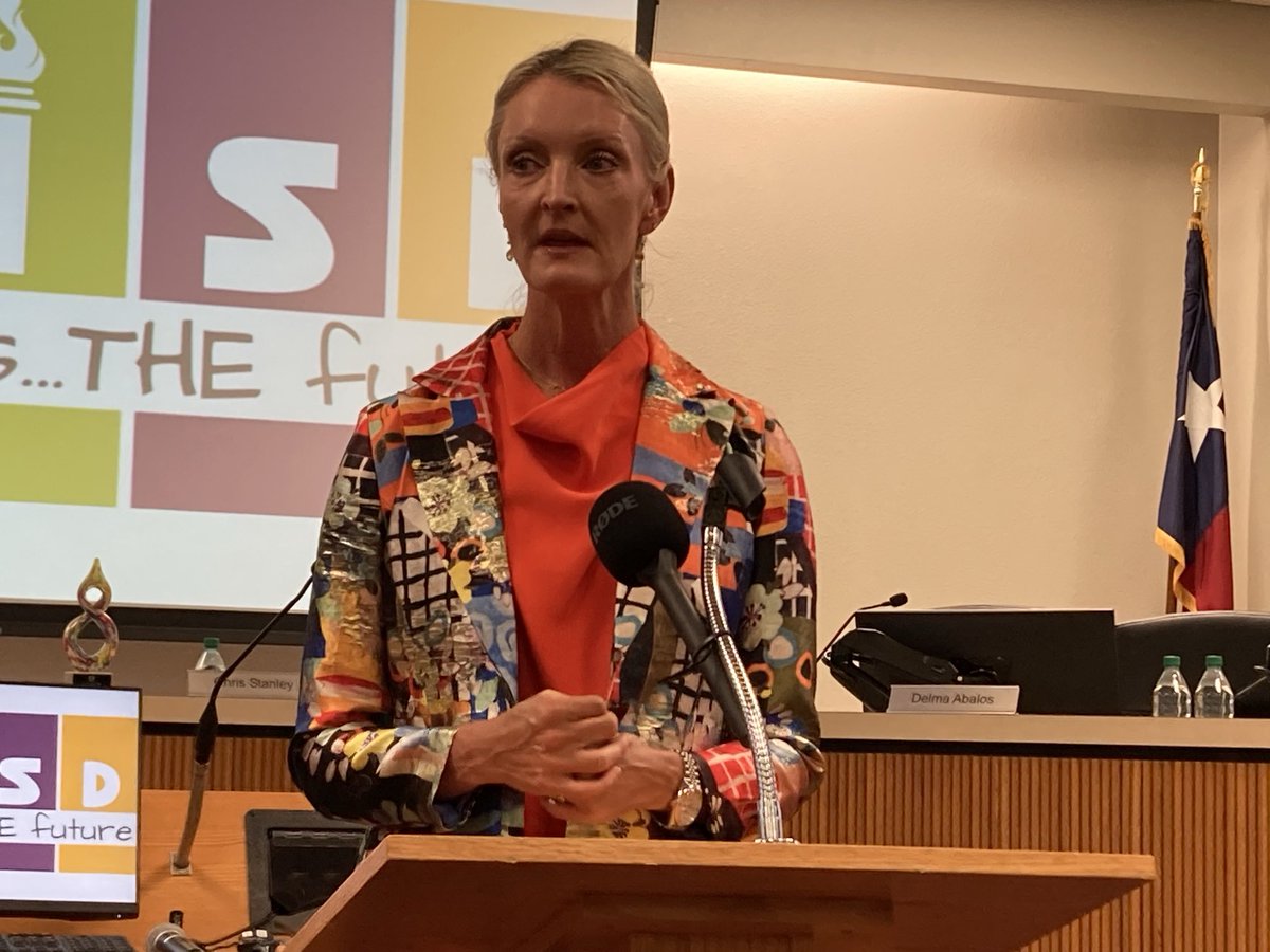 Permian Strategic Partnership President and CEO Tracee Bentley announces $10 million for the new career and technical education center Wednesday at the administration building.