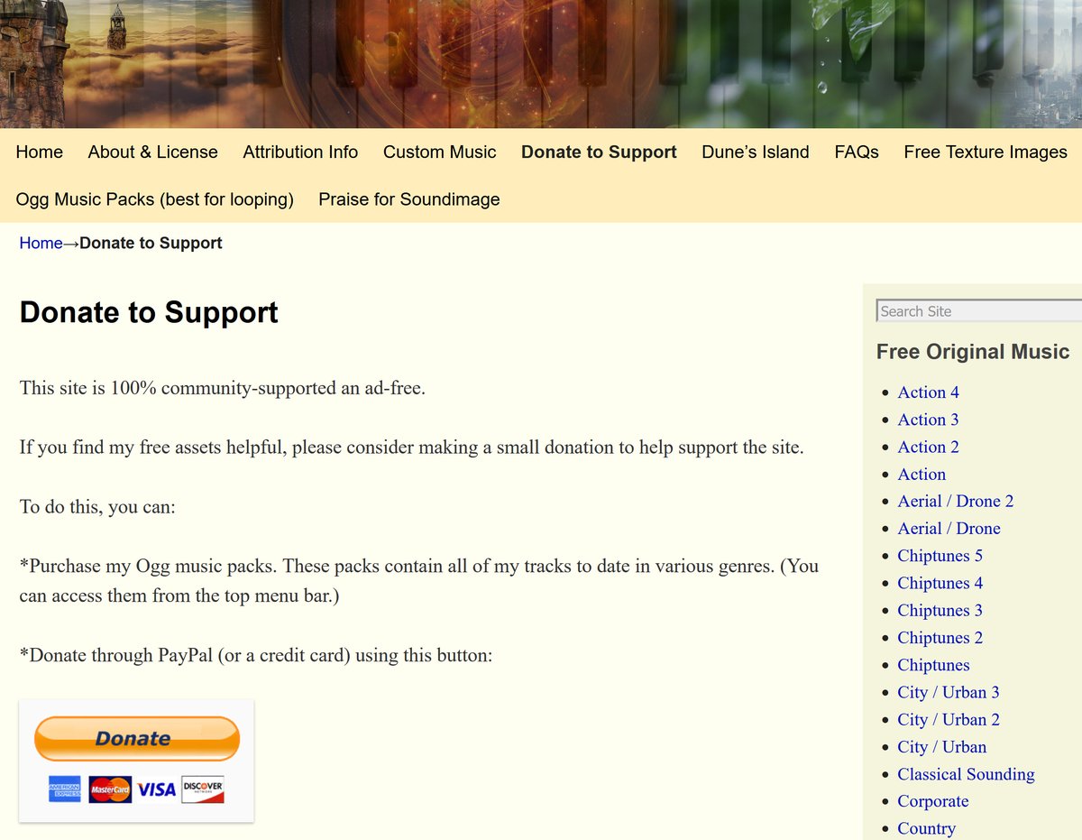matyas_eric's tweet photo. If you can, please consider making a small donation on my website to  help support my efforts. My site has always been 100% ad-free (I pay for  everything myself) and contributions from the community really help me a  lot. Thanks in advance! https://t.co/gjJM8HMArL #freegamebgm https://t.co/htRChyjv0F